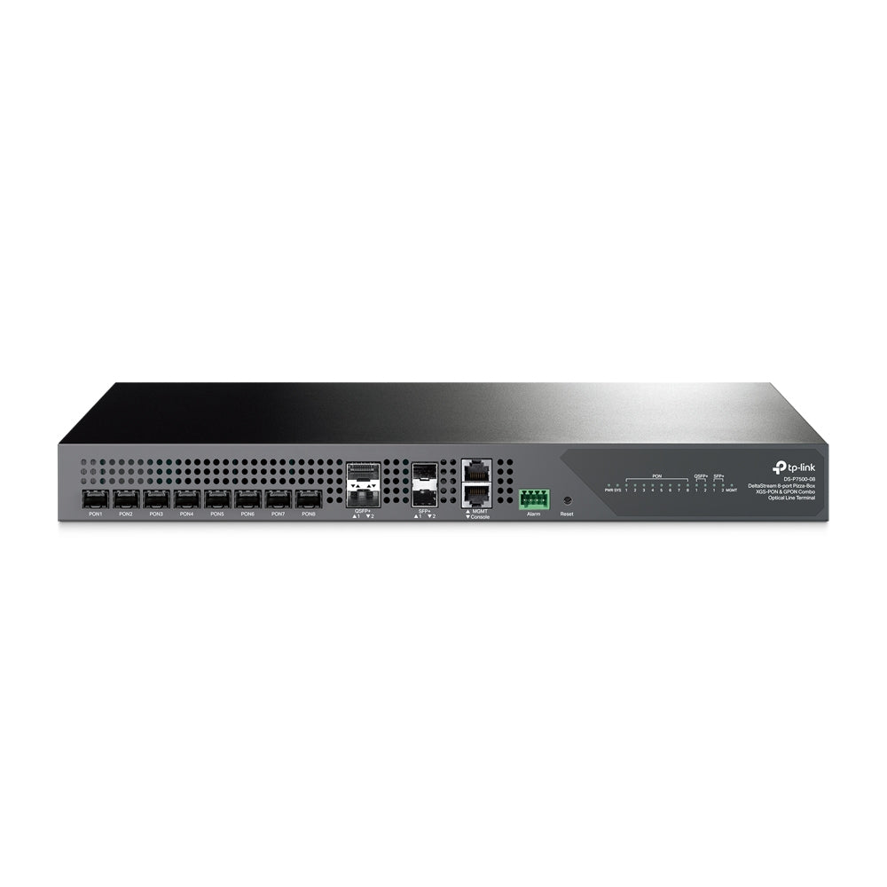 TP-LINK DS-P7500-08 DeltaStream Terminal de Línea Óptica Combo Pizza-Box XGS-PON & GPON Combo de 8 puertos