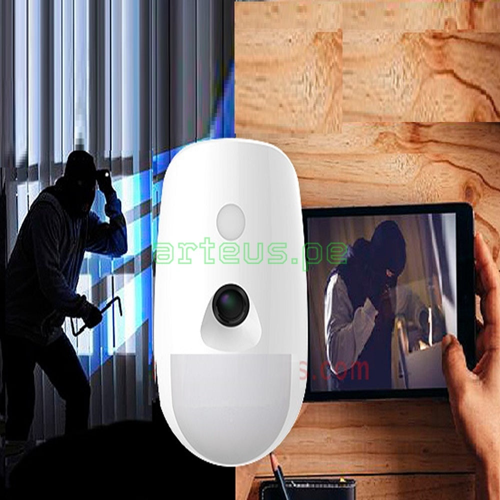 HIKVISION DS-PDPC12P-EG2-WB AX PRO PIR Sensor de Movimiento Infrarrojo Inalámbrico con Cámara Interior para Serie AX PRO