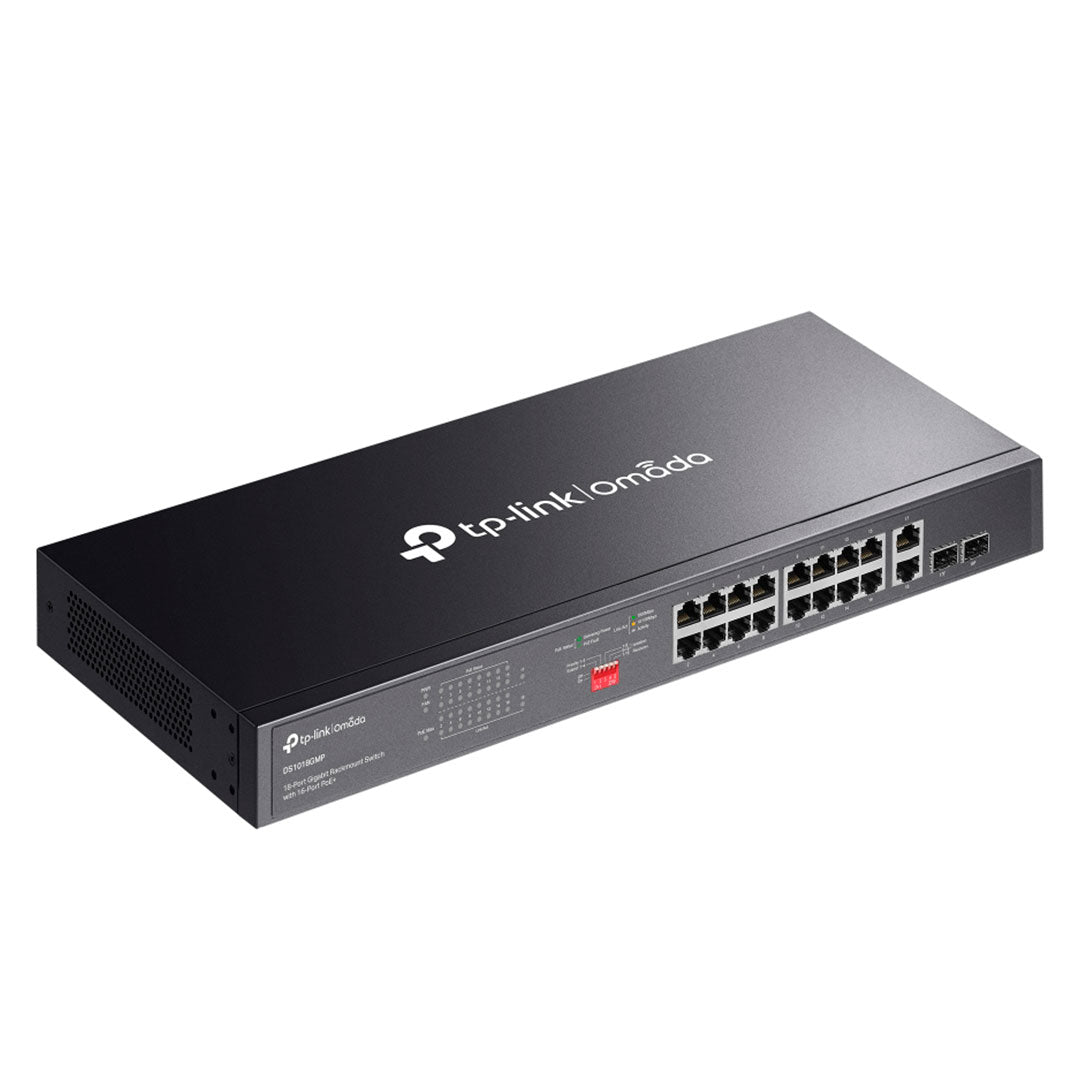 TP-LINK DS1018GMP Switch 18 Puertos Gigabit con 16 Puertos PoE+