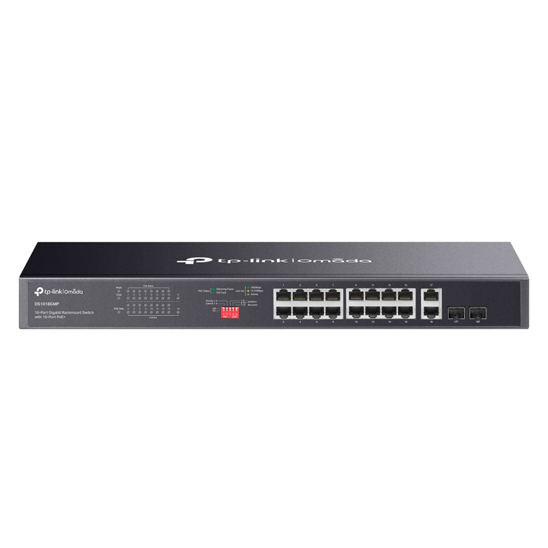 TP-LINK DS1018GMP Switch 18 Puertos Gigabit con 16 Puertos PoE+