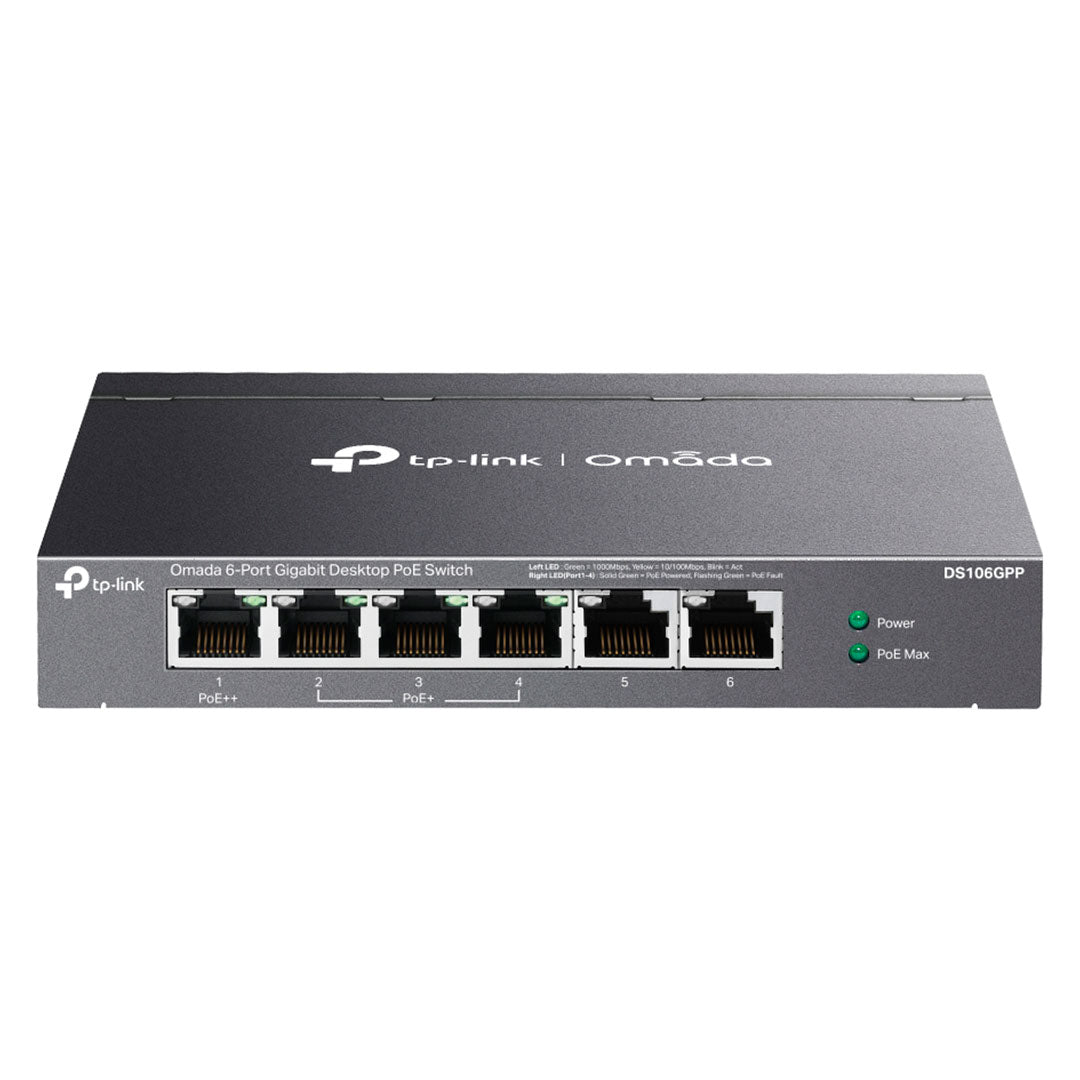 TP-LINK DS106GPP Switch Omada 6 Puertos Gigabit con 4P PoE