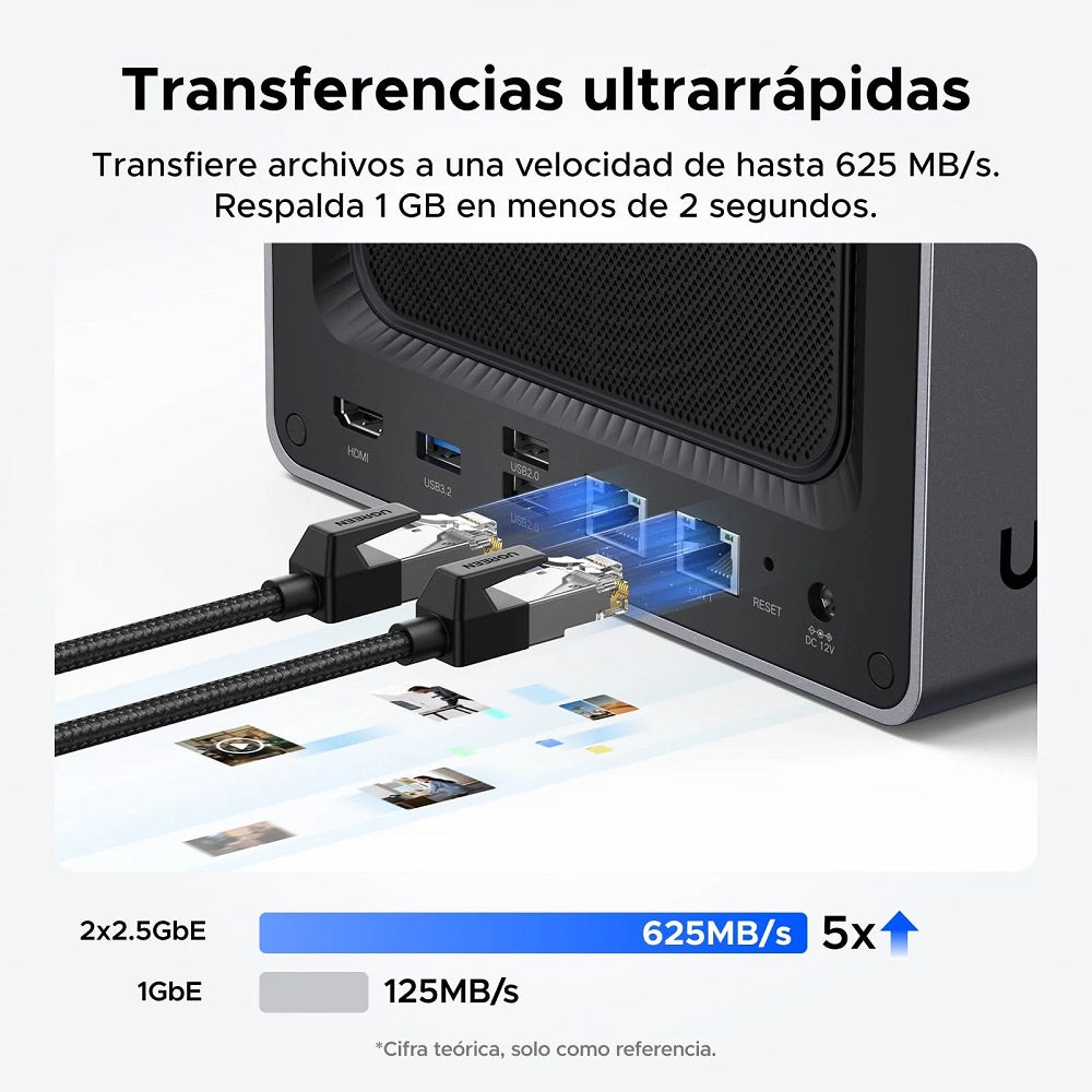 UGREEN DXP4800 25371B NAS Storage Intel 4 Bahías HDD no incluidos