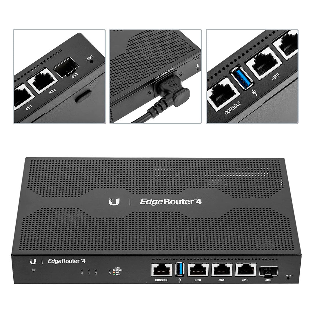 UBIQUITI ER-4 Router EDGEROUTER 4 Puertos 1SFP Balanceador