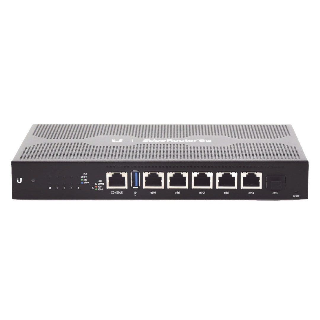 UBIQUITI ER-6P Router EDGEROUTER 5 Puertos PoE 1SFP Balancead