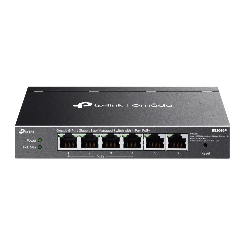 TP-LINK ES206GP Switch 6 Puertos Gigabit Easy con 4 puertos PoE+