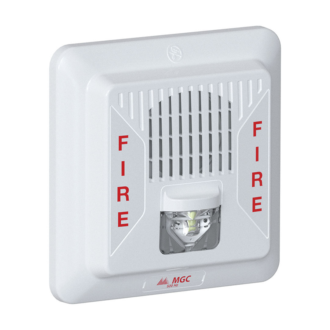 MIRCOM FHS-400C-WW Sirena con luz estrobo 24v montaje en techo blanco