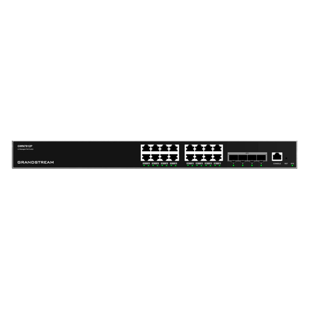GRANDSTREAM GWN7812P Switch PoE 16 Puertos GB 4SFP+ 240w L3
