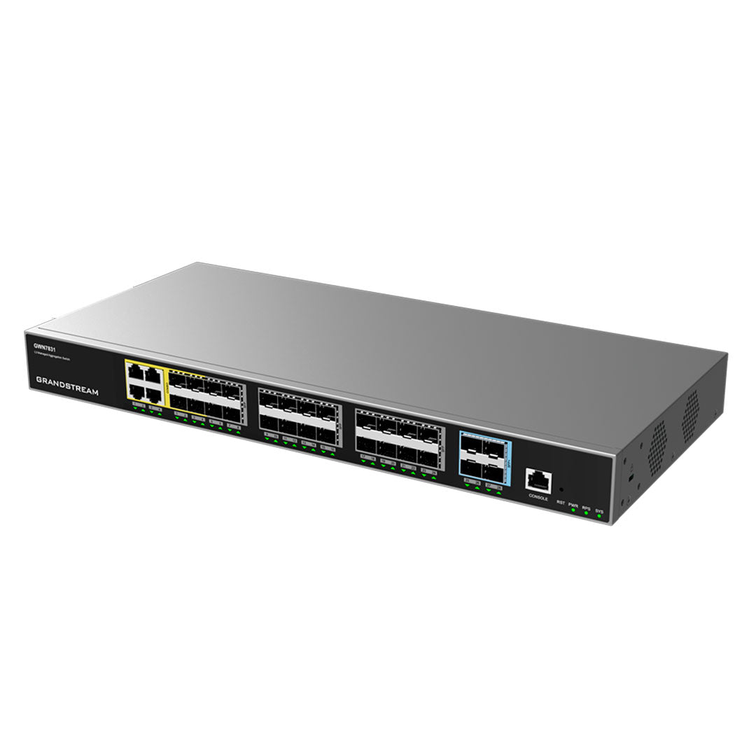 GRANDSTREAM GWN7831 Switch 24 Puertos GB SFP y 4SFP 10GB L3 L4