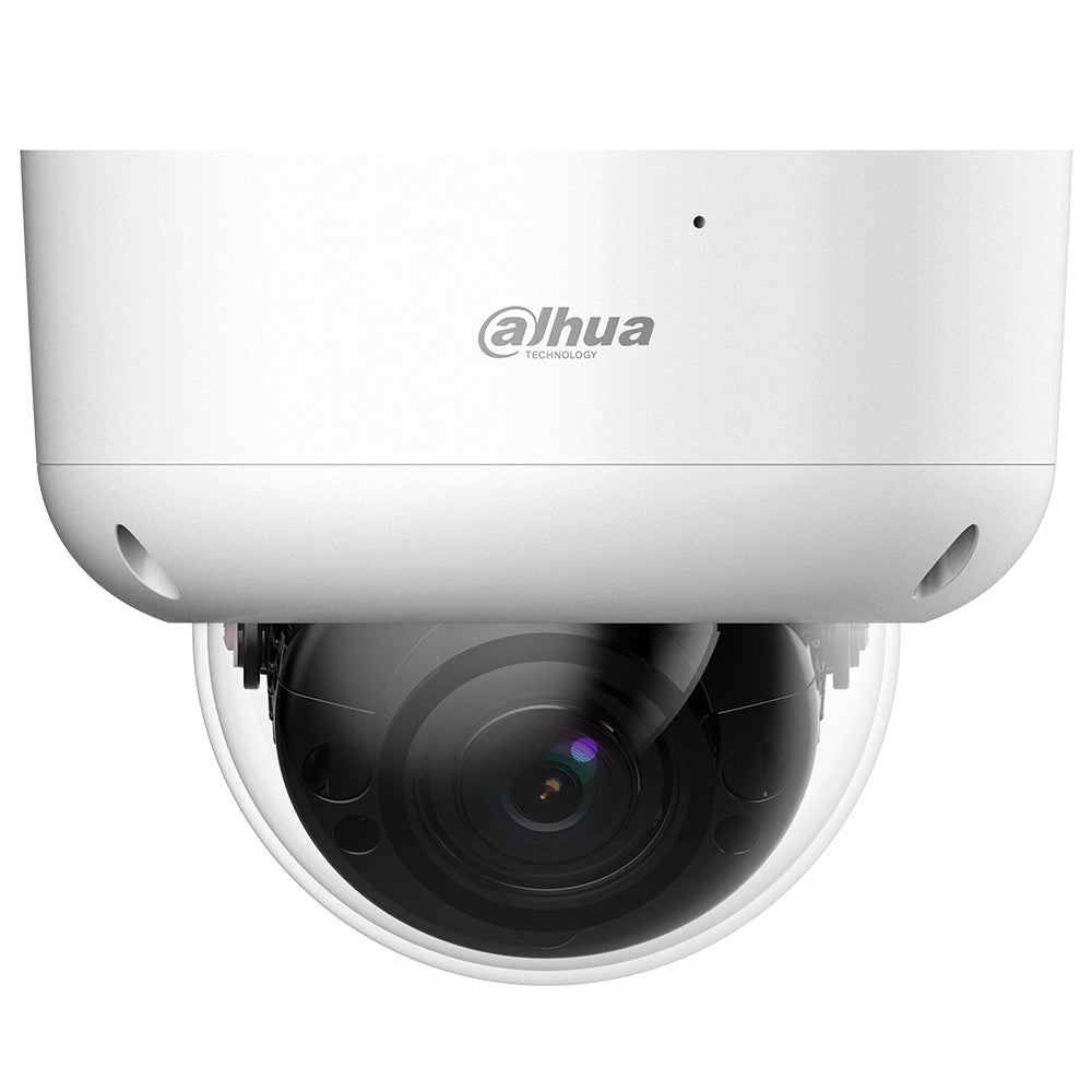 Cámara domo de videovigilancia Dahua blanca para seguridad electrónica de interiores