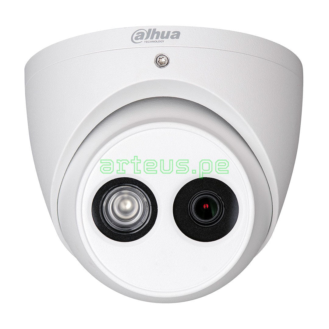 DAHUA HAC-HDW1200EM-(A) Cámara de Seguridad Analógica 2MP Full HD, 2.8mm IR 50m, IP67, Micrófono
