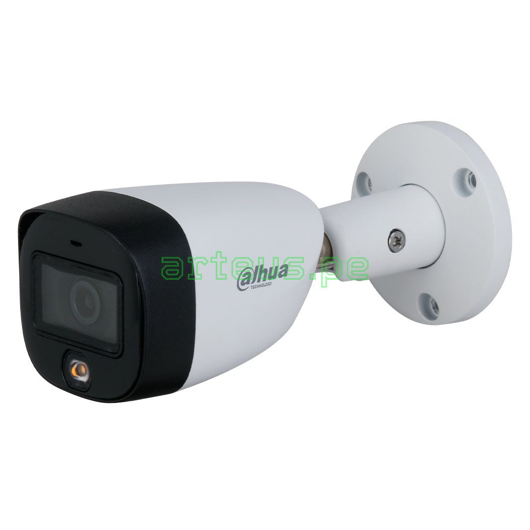 DAHUA HAC-HFW1200CM-IL-A Cámara Tubo Exterior de Metal 2MP con Doble Luz y Foco Fijo HDCVI