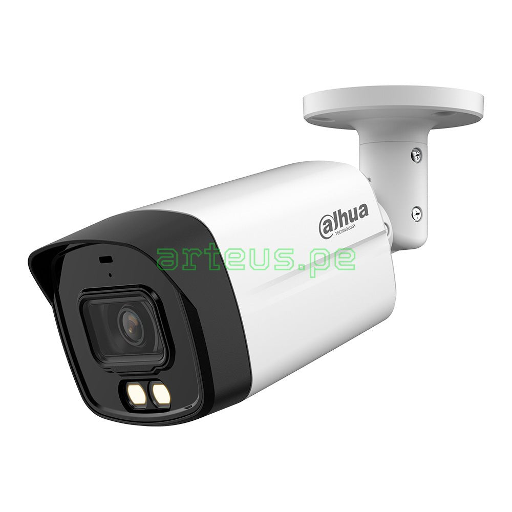 DAHUA HAC-HFW1809TLMN-A-LED Cámara de seguridad analógica 4K 8MP, 2.8mm LED 40m, IP67 WDR, micrófono, SUPER ADAPT