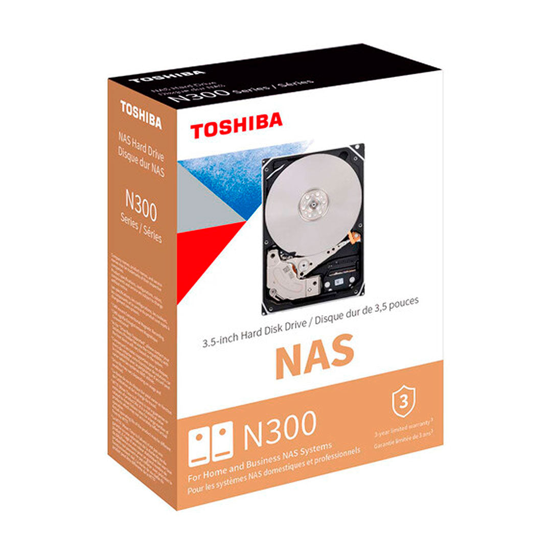 TOSHIBA N300 Disco Duro 10TB 3.5" SATA 512MB Cache 7200rpm para NAS HDWG71AXZSTA