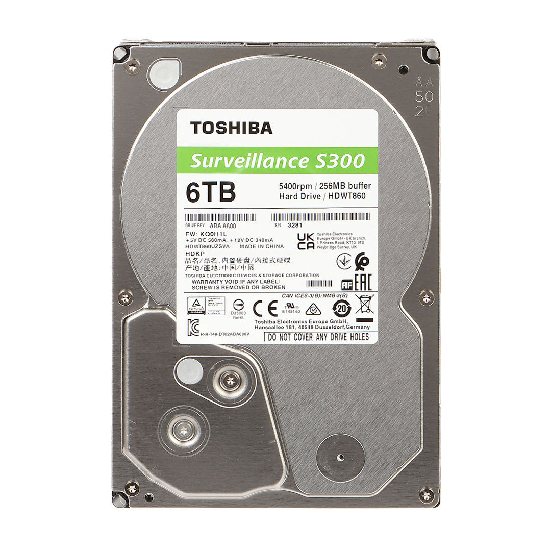 TOSHIBA HDWT860UZSVA Disco Duro S300C 6TB 5400RPM 3.5"