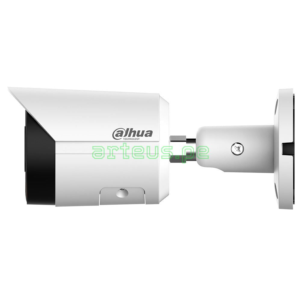 DAHUA IPC-HFW2449S-S-IL Cámara de Seguridad IP POE, 2K, 4MP, 2.8mm, WDR, IP67. Micrófono. IR/Led 30m. WIZSENSE