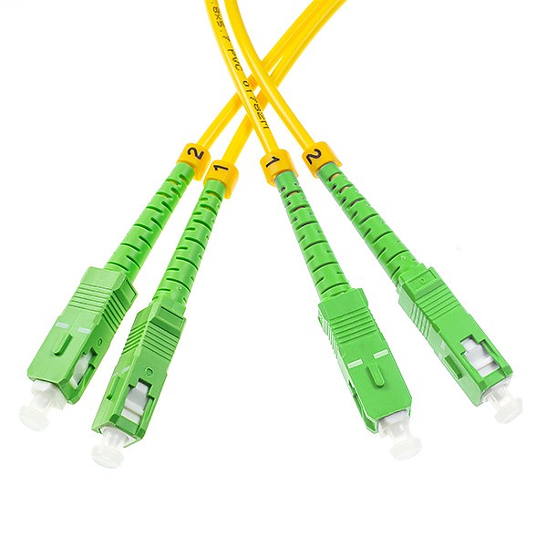 MMC JSCASCA3DOS2 Jumper Patch Cord de Fibra Optica SC-SC APC Duplex Monomodo OS2 LSZH 3m