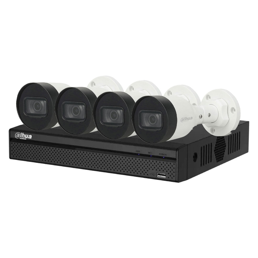 DAHUA KIT/NVR1104HS-P-S3/H/4- HFW1230S1P-03 4 camaras bala 2mp + 1 grabador