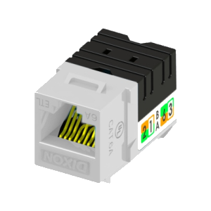 DIXON KJ38-C6A-US/WHN Jack RJ45 Cat 6A blanco de poncheo