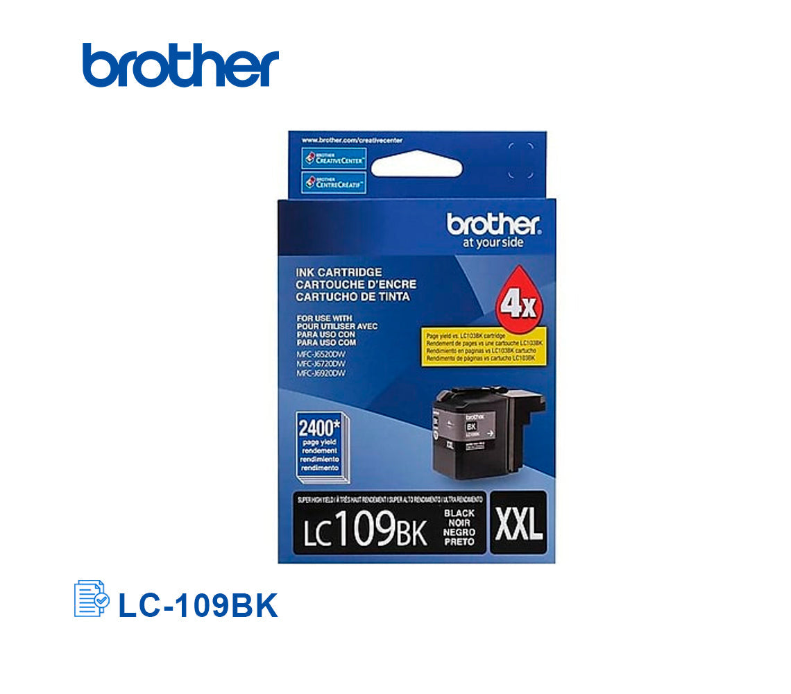 BROTHER LC109BK Cartucho de Tinta Color Negro 2400 Paginas