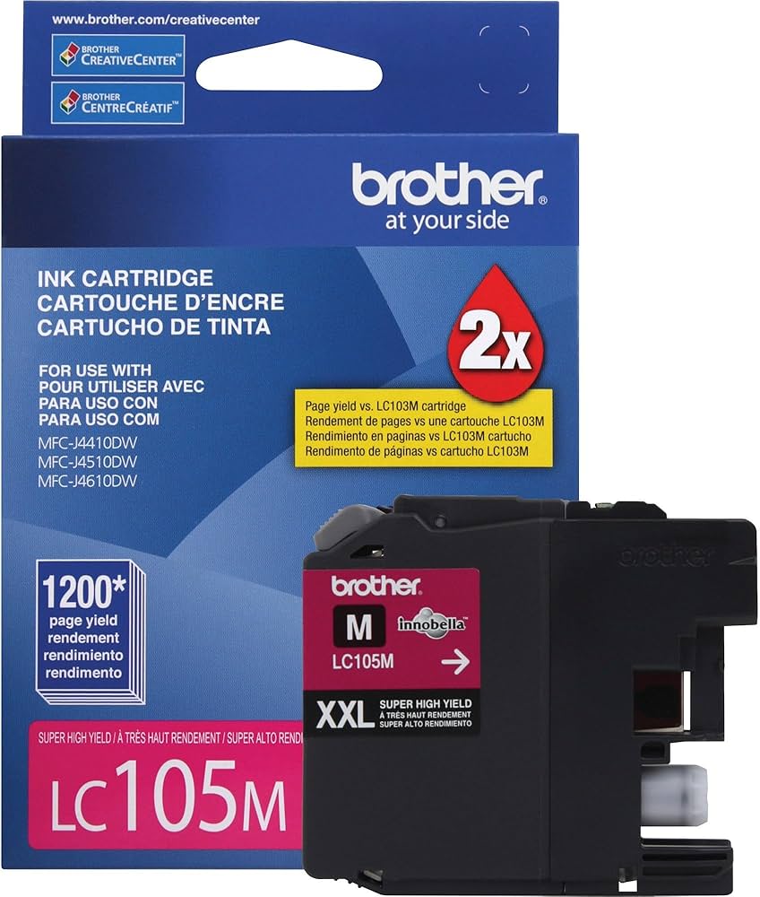 BROTHER LC105M Cartucho de Tinta Color Magenta 1200 Paginas