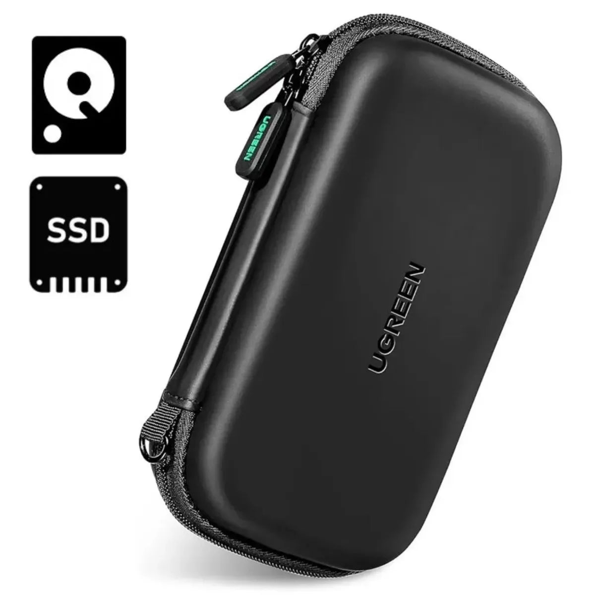 UGREEN LP128 50274 Estuche Rígido para Disco Duro Portátil Cables