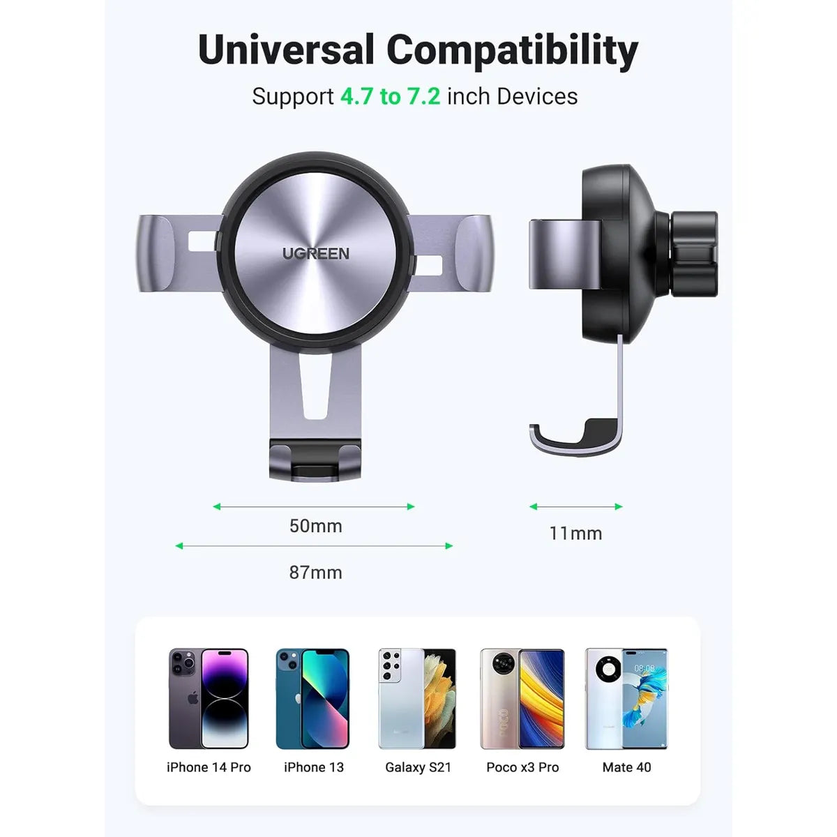 UGREEN LP130 50564 Soporte Para Teléfono Space Gray Gravity
