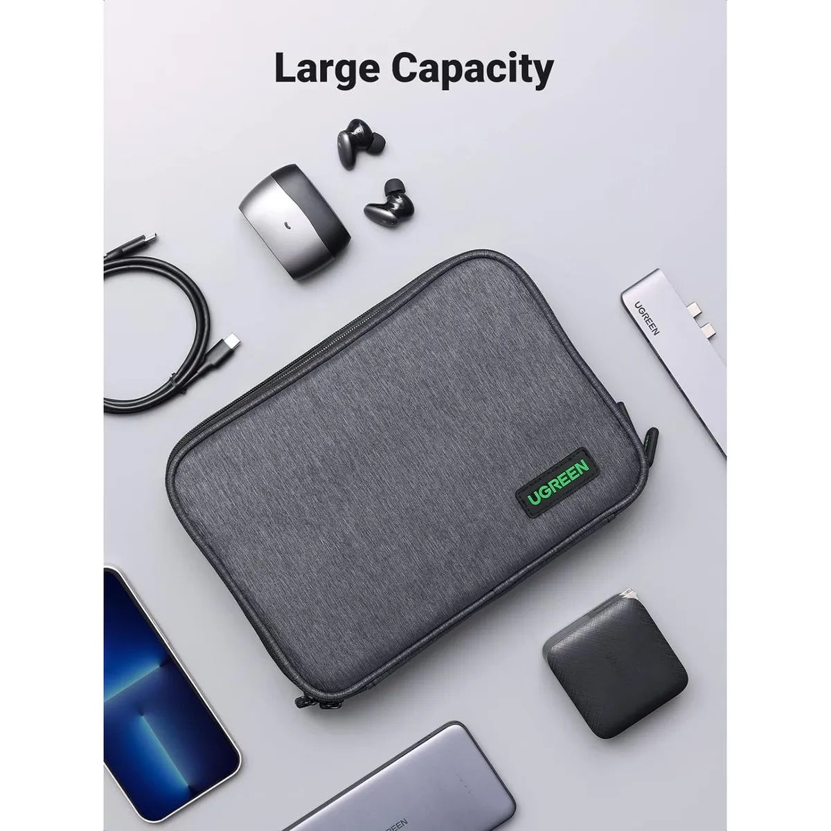 UGREEN LP139 50147 Estuche Impermeable Ugreen Organizador Portátil Cables