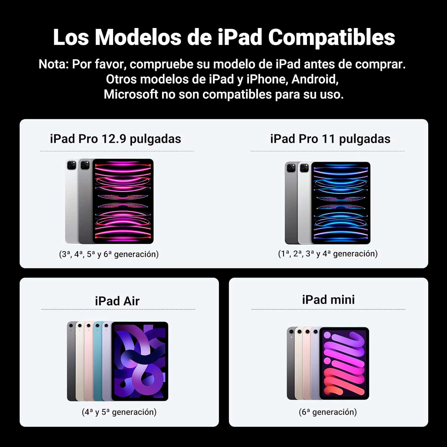 UGREEN lp707 35834 Lápiz Óptico iPad y iPad Pro Carga Magnética