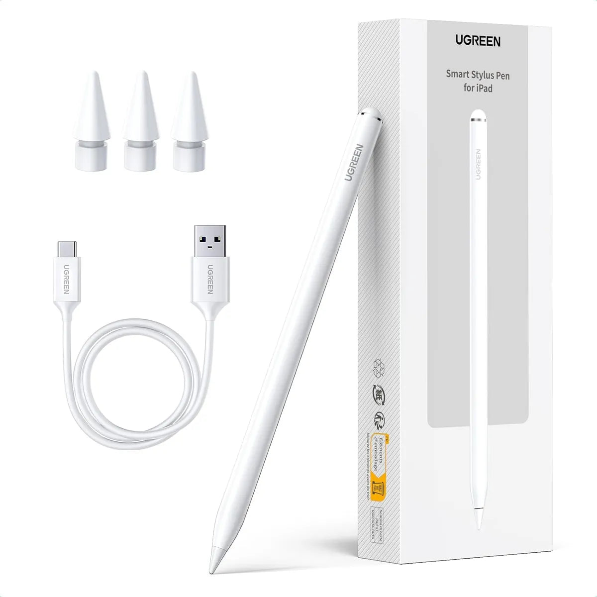 UGREEN LP787 35762 Lápiz Óptico iPad y iPad Pro y 3 Puntas Pencil