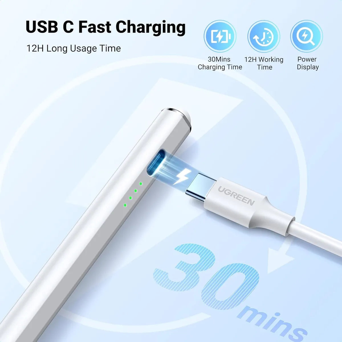 UGREEN LP787 35762 Lápiz Óptico iPad y iPad Pro y 3 Puntas Pencil