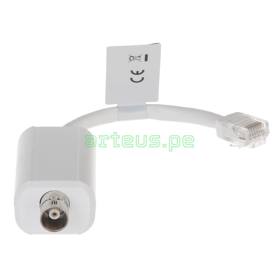 Adaptador de red BNC a RJ45 blanco para cableado estructurado y cámaras de seguridad