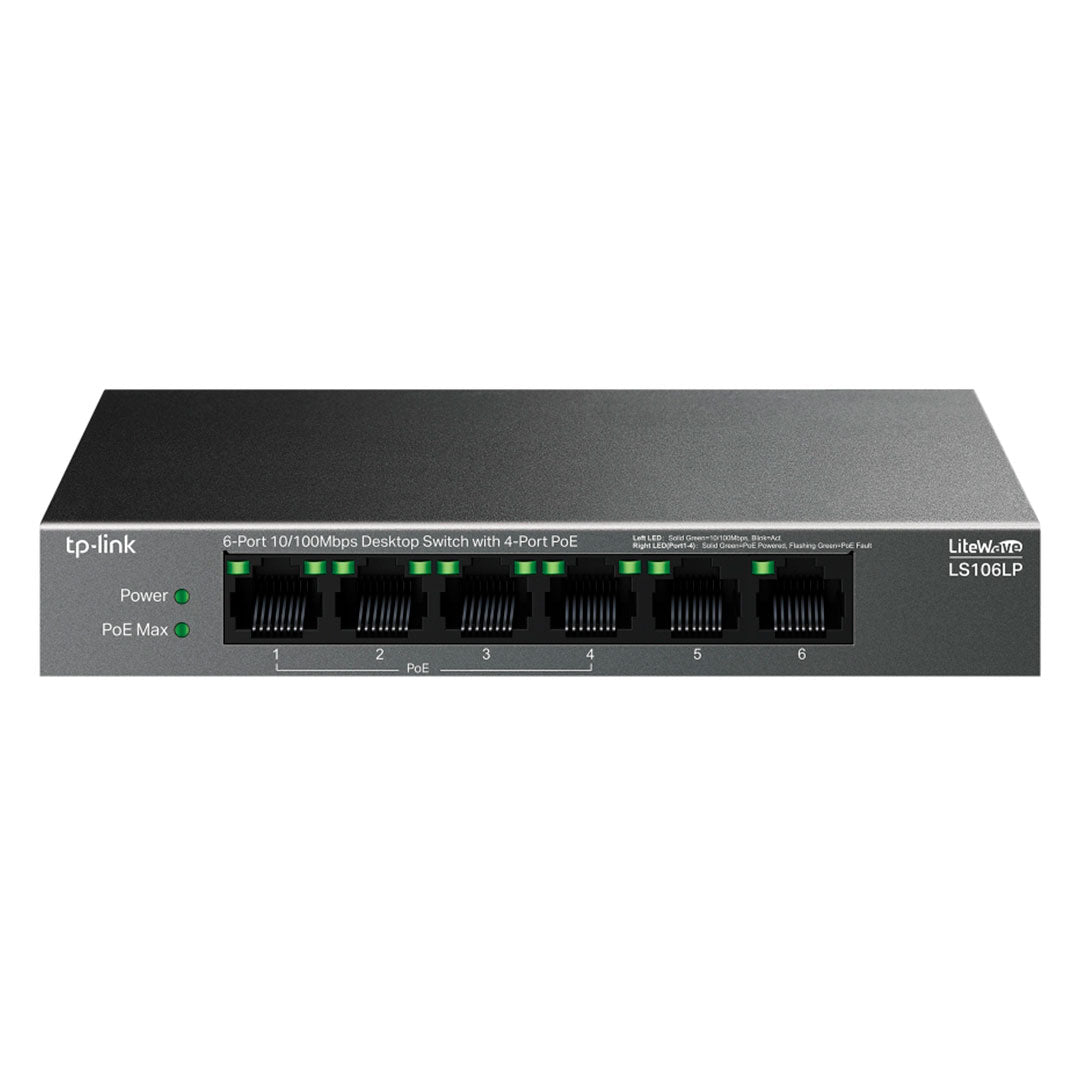 TP-LINK LS106LP Switch 6 Puertos 10/100Mbps con 4P PoE