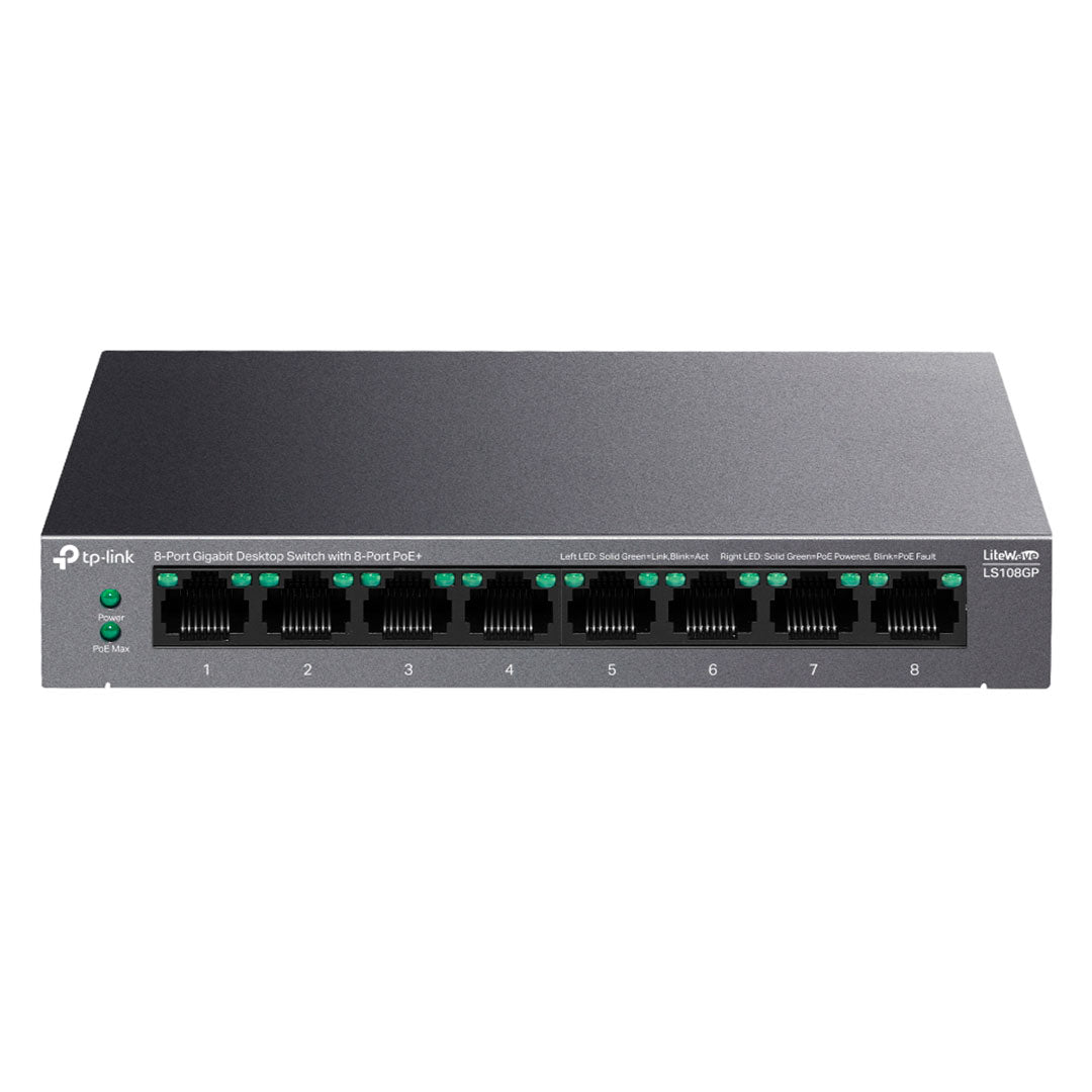 TP-LINK LS108GP Switch PoE+ 8 Puertos Gigabit 62W