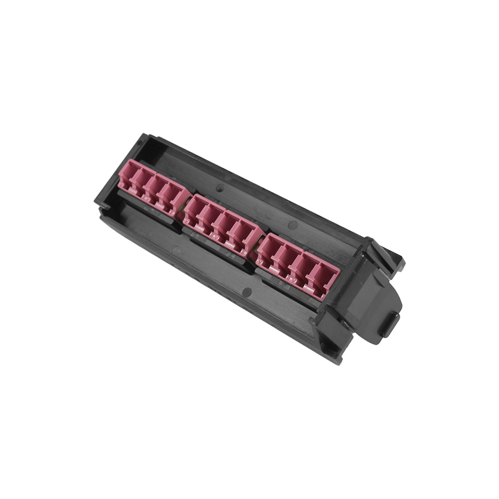 SIEMON LVA12-LCE-BC-A Placa Adaptador FO, LightVerse, 12 Acopladores LC OM4, color Violeta.