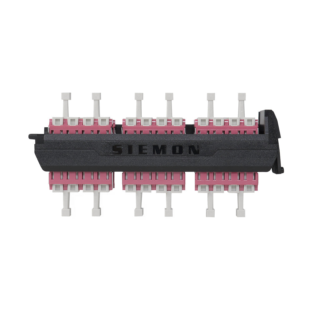SIEMON LVA24-LCE-BC-A Panel FO LightVerse, con 24 Acopladores LC OM4.