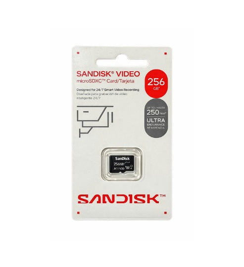 SANDISK SDQAS5256G Tarjeta Memoria MicroSD 256GB para Videovigilancia