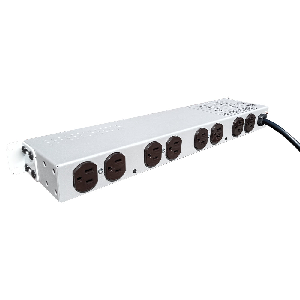 QUEST MH-4713-G Multitoma Electrica Horizontal 10 tomas NEMA5-15R 125V/250V 15A