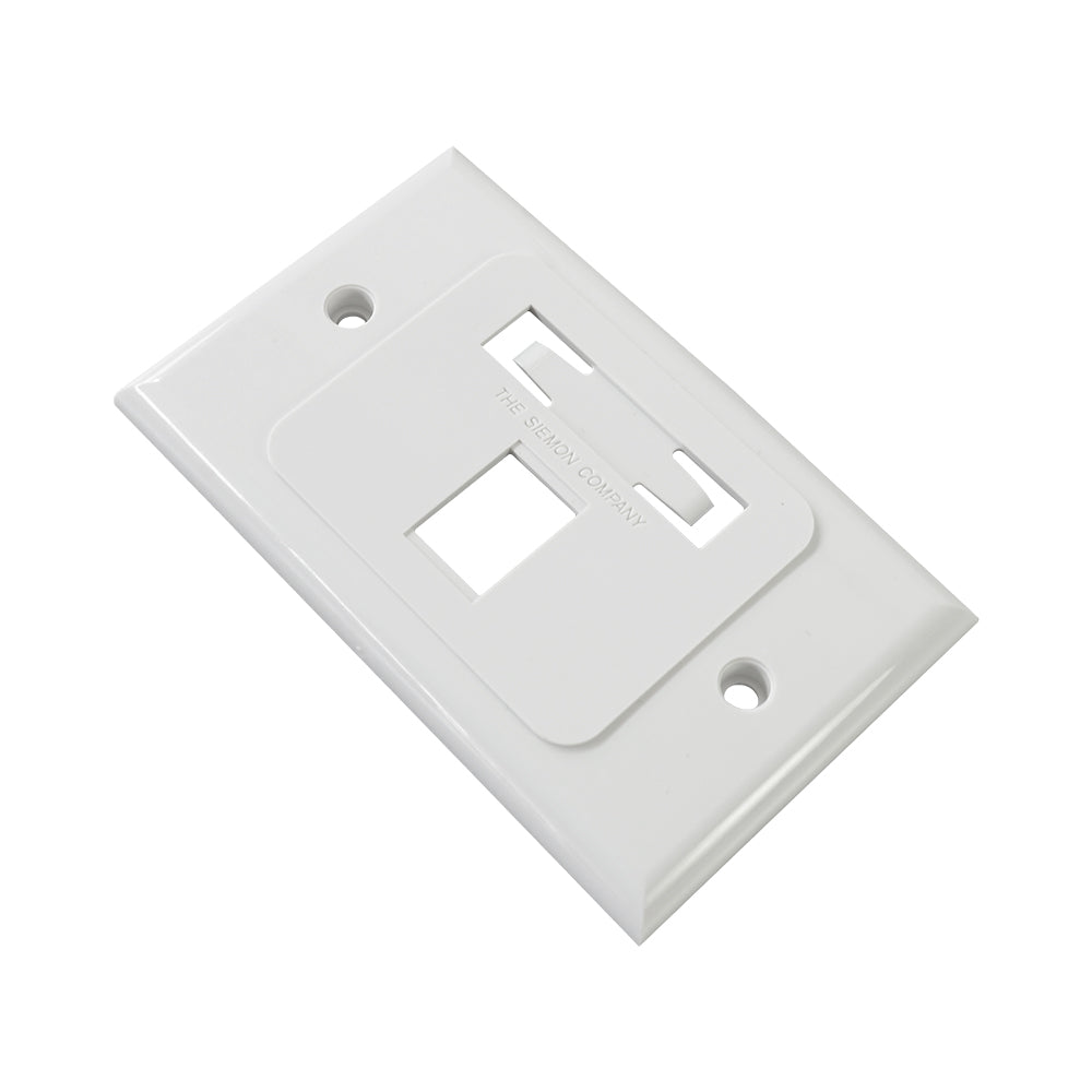 SIEMON MX-HFP-01-02B Placa de pared, 1P MAX Horizontal Blanca.