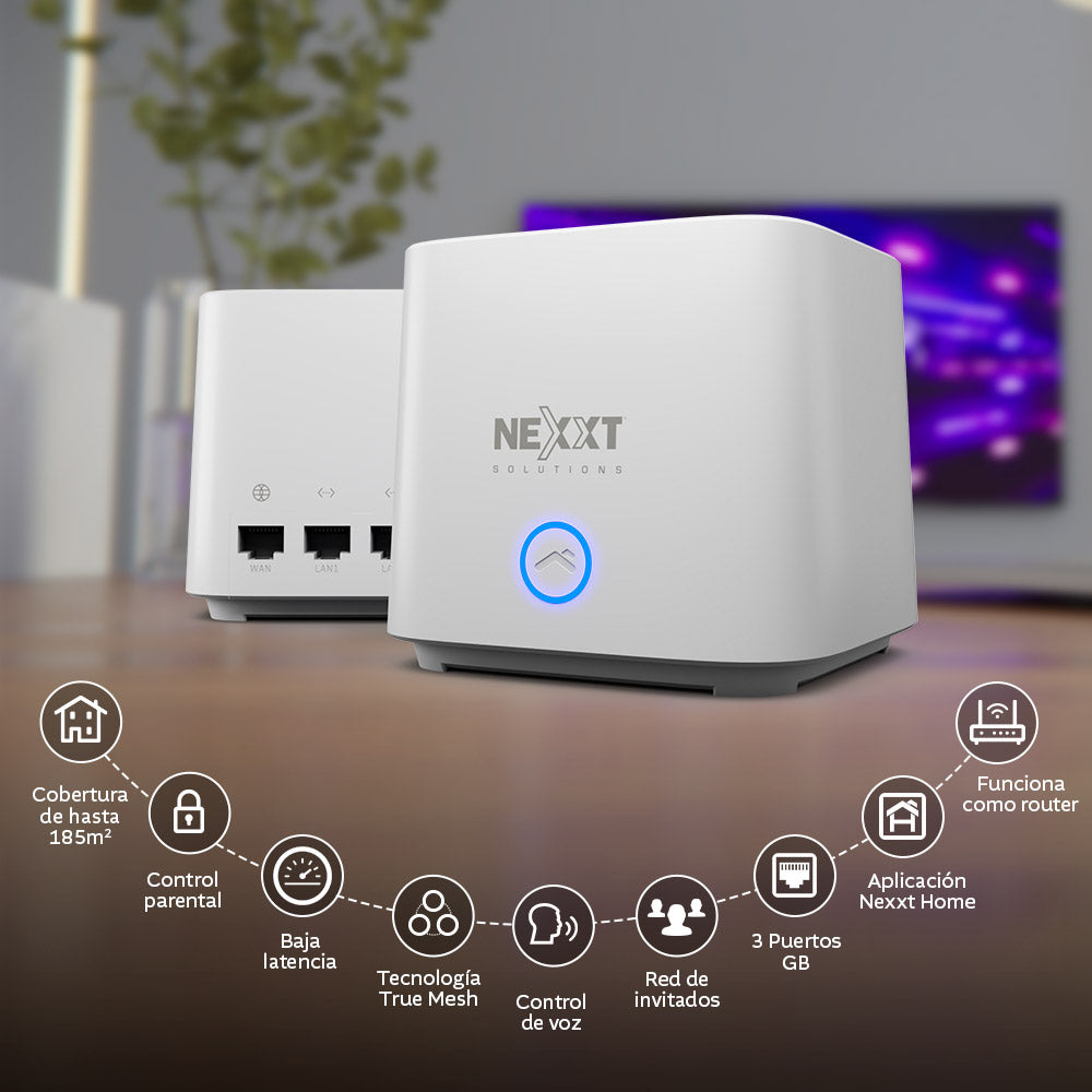 NEXXT SOLUTIONS NCM-X18002PK Sistema WiFi Mesh 2 Pack