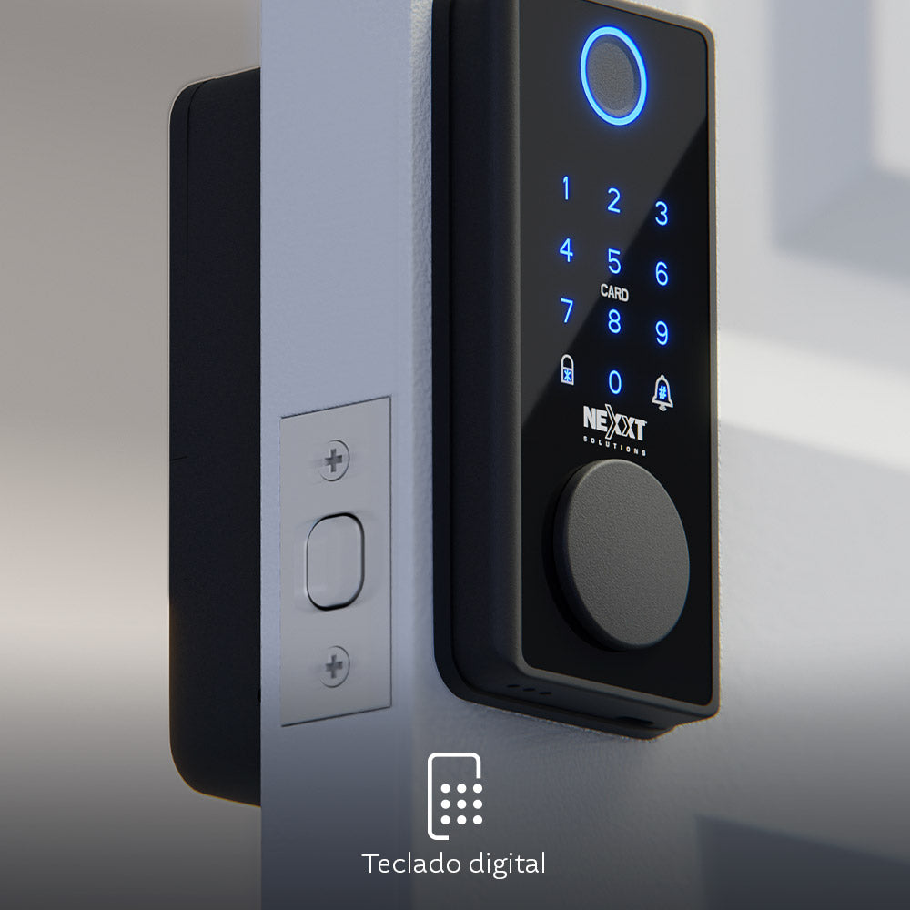 NEXXT SOLUTIONS NHS-D150 BK Cerradura Inteligente Wifi Negro Huella y Contraseña