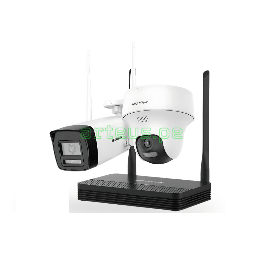 HIKVISION NKS424W02H-4MP EASYLINK Kit Cámara de Seguridad WiFi: Grabador NVR+2Cámaras