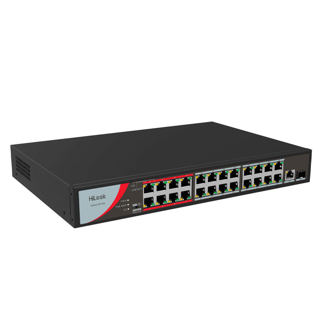 HILOOK NS-0326P-230 Switch PoE 24 Puertos 100Mbps 230W 250m