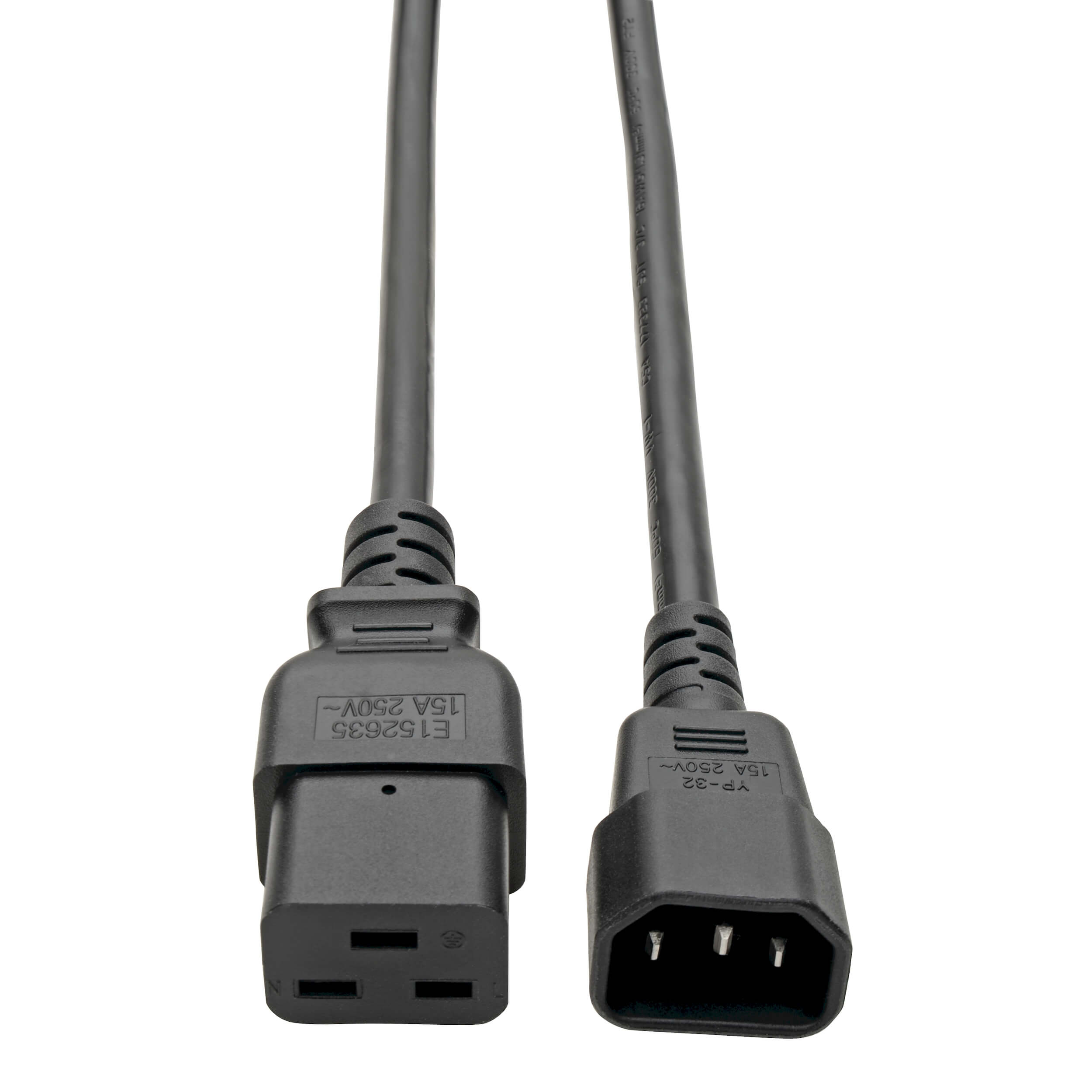 TRIPP-LITE P047-010 Cable de alimentación, C19 a C14, Alta resistencia, 15 A, 250 V, 14 AWG, 3.05 m (10 pies), negro
