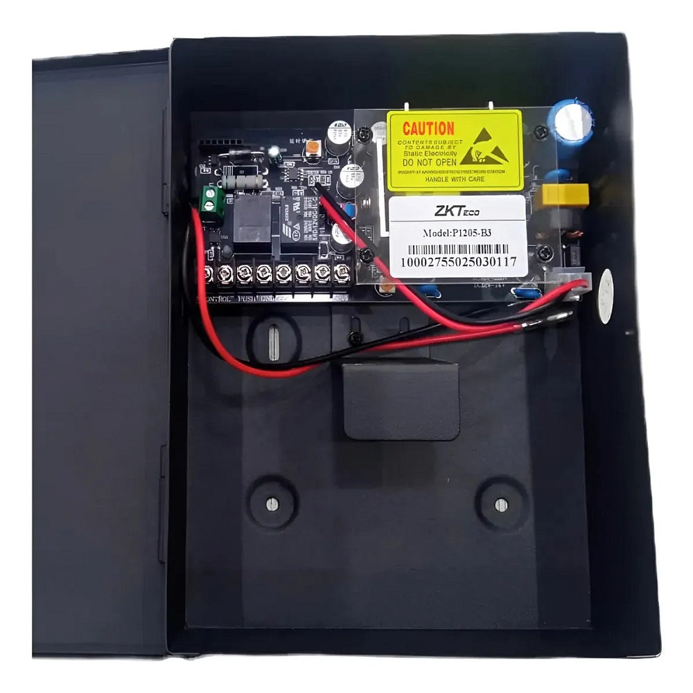 ZKTECO P1205-B3 Fuente de Alimentación con Carga de Batería 12V 5A