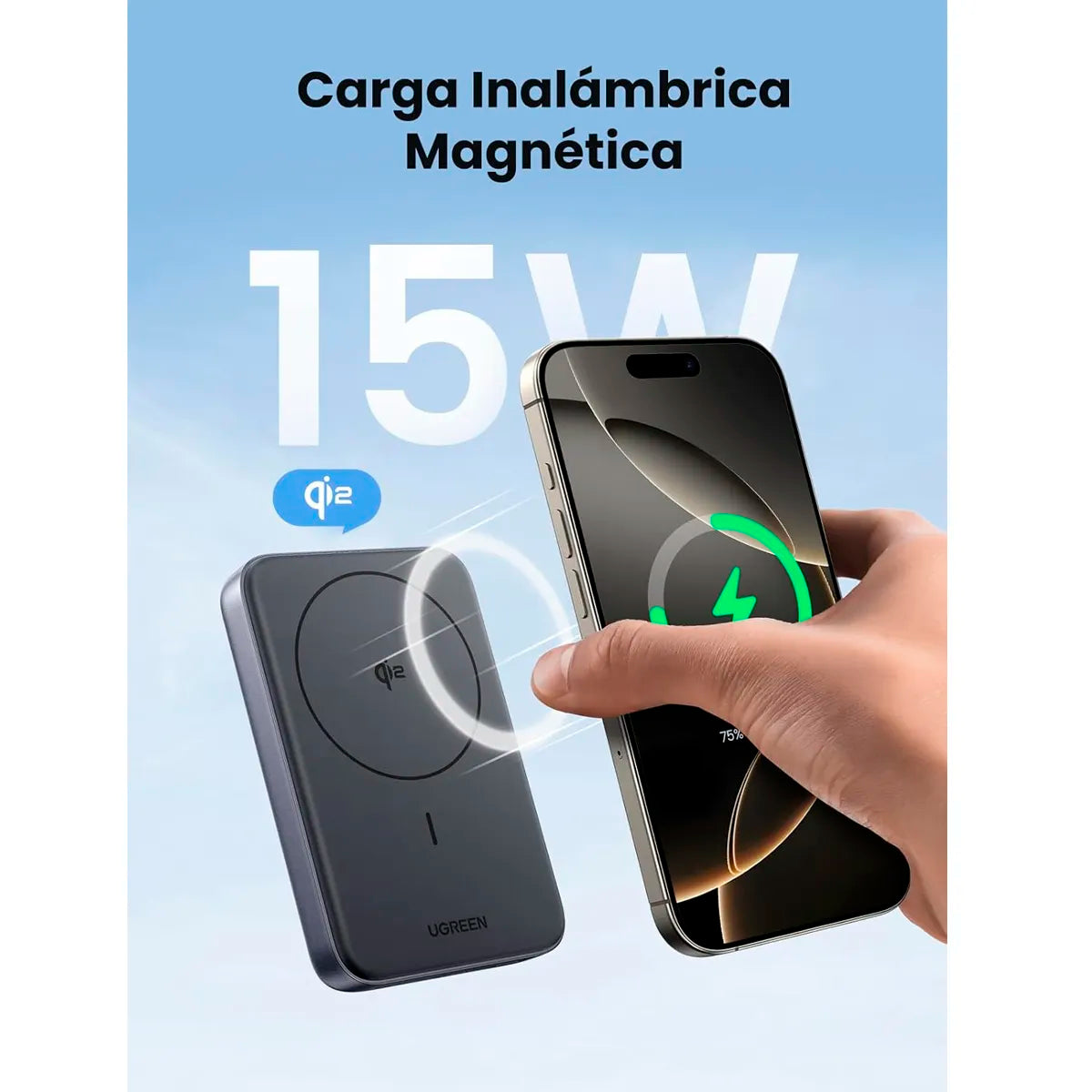 UGREEN PB763 55135B PowerBank Ugreen Qi2 Magnetic 10000mAh 20w