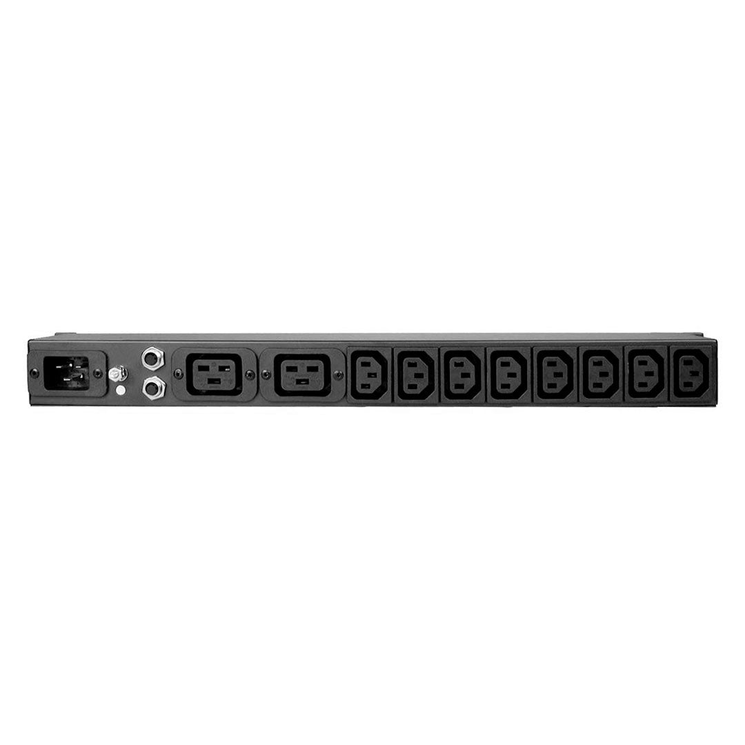 TRIPP LITE PDU12IEC PDU Básico Monofásico 1.9kW 3.8kW de 120V~240V 14 Tomacorrientes (12 C13y2 C19) Entrada C20 16A Instalación 1U de Rack
