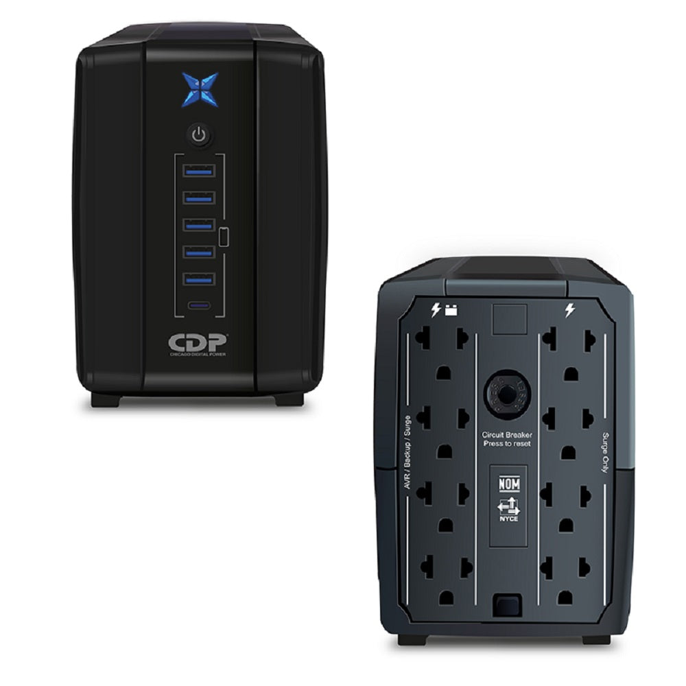 CDP R-UPR508I UPS 500V 250W 5USB 1USB-C 8 Salidas