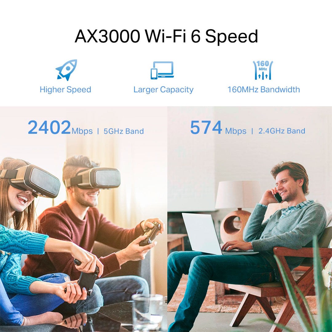 TP-LINK RE715X Repetidor de Señal WiFi6 AX3000 Doble Banda