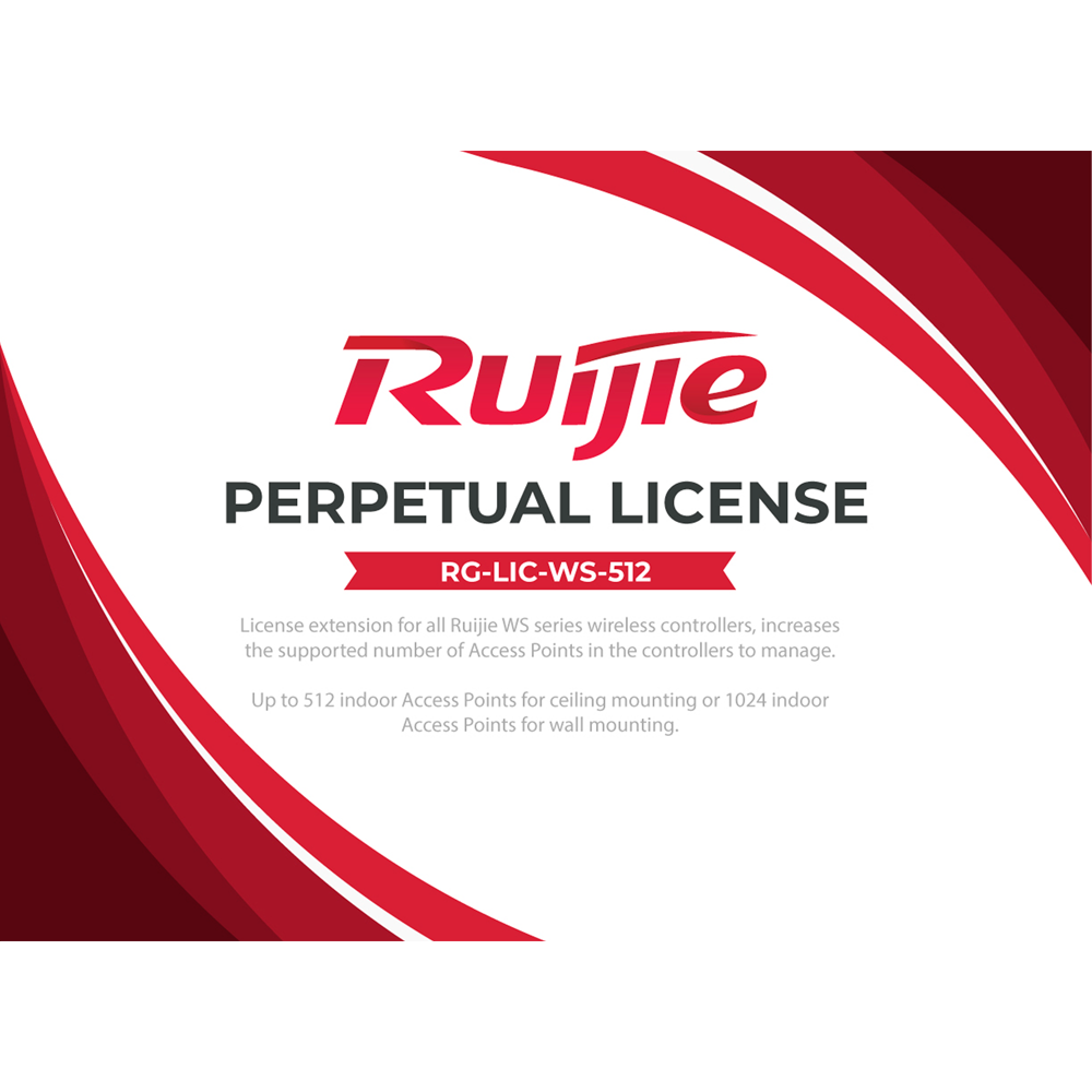 RUIJIE REYEE Licencia para Controlador Serie WS RG-LIC-WS-512