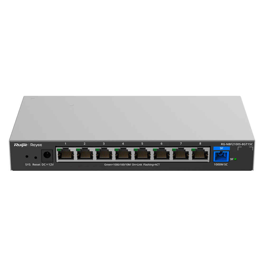 RUIJIE REYEE RG-NBF2100S-8GT1SC Switch8 Puertos Gigabit + 1SC PON L2 Cloud
